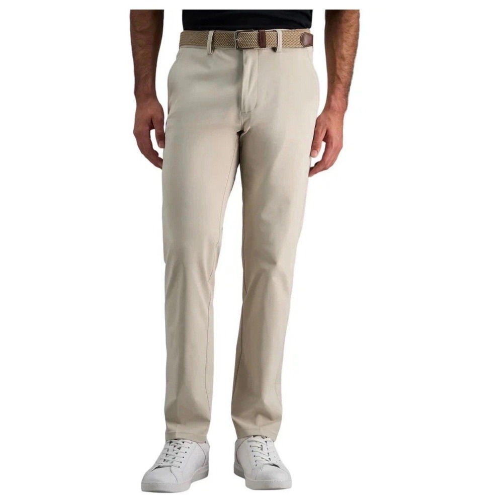 NWT Kenneth Cole Reaction Techni-Cole Performance Pant Tan Modern Fit 38x32 Golf